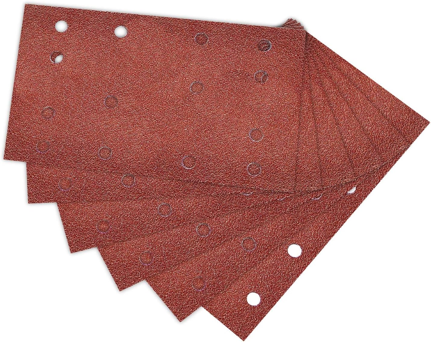 POWERTEC 4R13506-50, 60 Grit for Festool RTS 400/ LS 130, 80mm x 130mm A/O Hook and Loop Sander Pad, 50PK