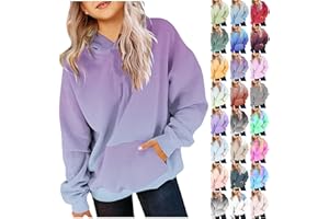 Ayolanni Cute Hoodies for Teen Girls Trendy Preppy Hooded Sweatshirts Oversized Long Sleeve Shirts Gradient Clothes for Girls