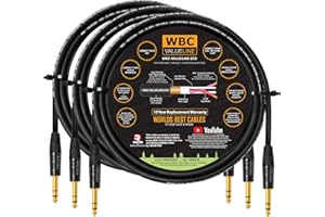 WBC-VALUELINE-2CS (22 AWG) - 3 Units - 6 Foot - Low-Capacitance Shielded Balanced Flexible Interconnect Cables with Neutrik-R