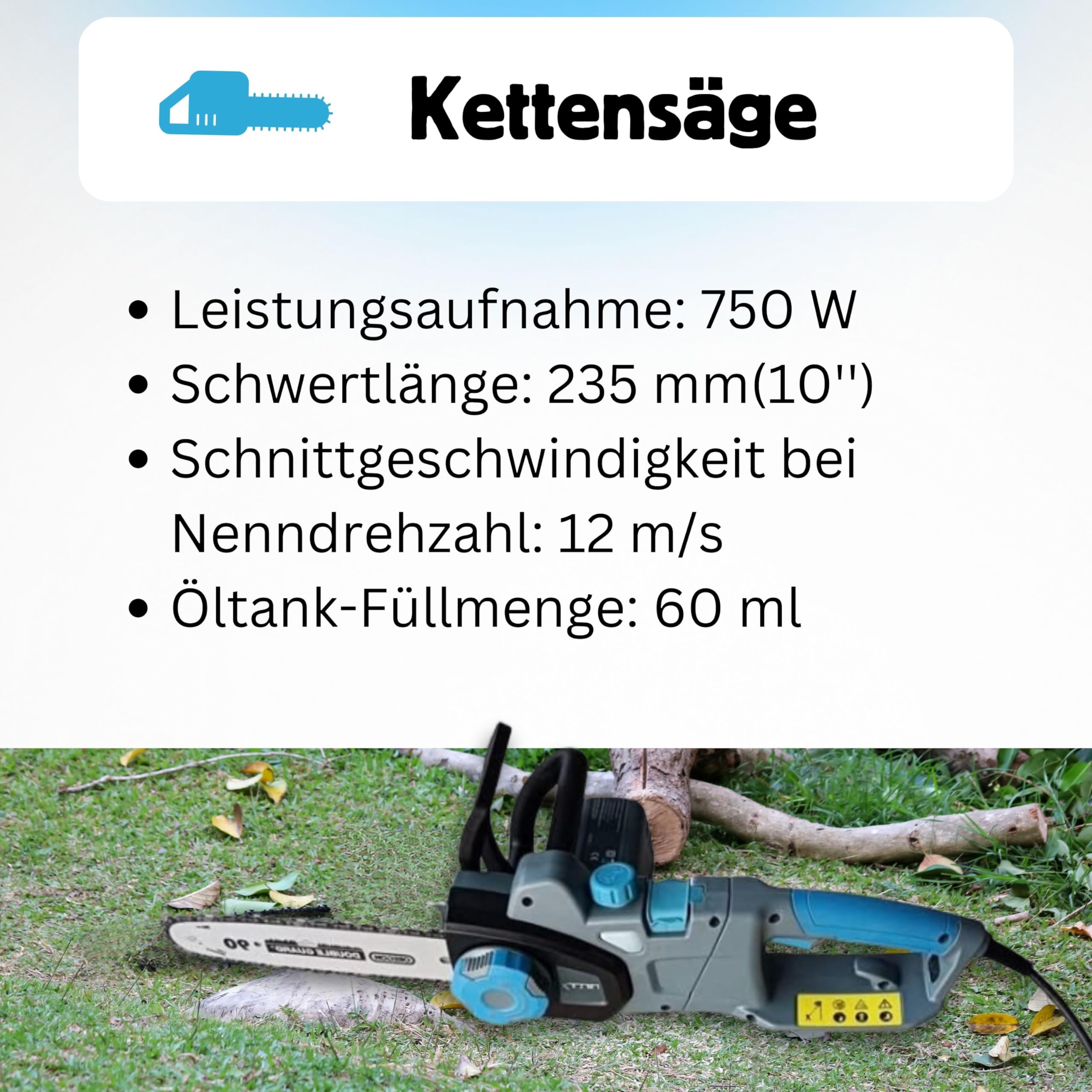 IMLEX Multi-Kombi-Garten-Set 5in1 Heckenschere Rasentrimmer Kettensäge mit Teleskopstab und Verstellbarer Schnittwinkel 4