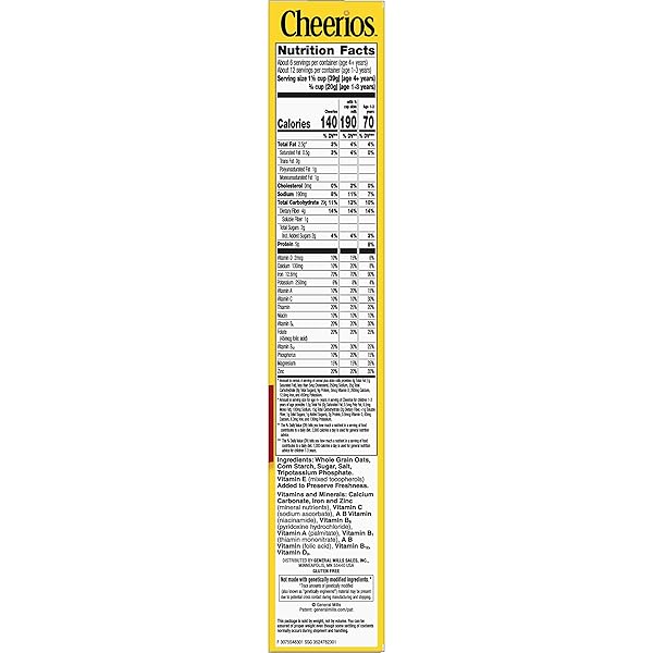 CHEERIOS CEREAL, LIMITED EDITION HEART SHAPES, AFFIRMATIONS BOX, HEART HEALTHY, GLUTEN FREE, 8.9 OZ