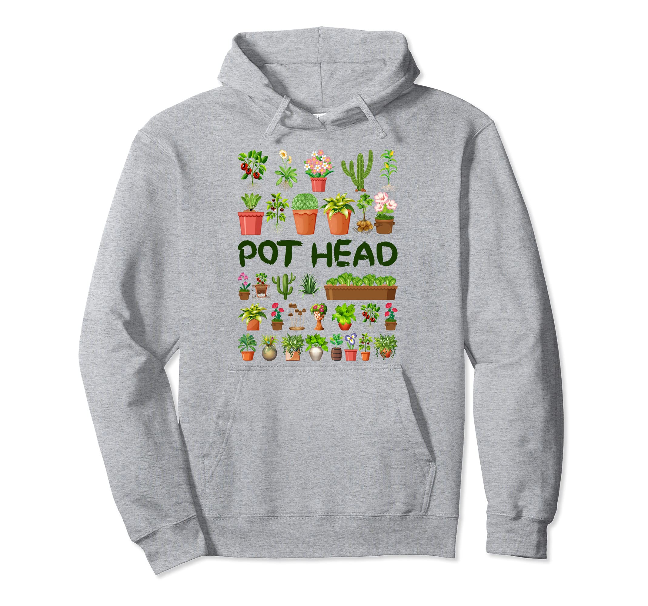 POT HEAD Funny Gardening Cactus Succulent Flower Gardener Pullover Hoodie