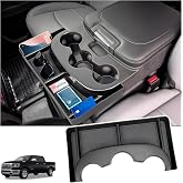 Sinminou Center Console Cup Holder Organizer for 2013-2018 Dodge RAM 1500 | for 2019-2024 RAM 1500 Classic, 2013-2026 RAM 2500/3500, for 3-Cup Jump Seat, Optional Adhesive Strips, Interior Accessories