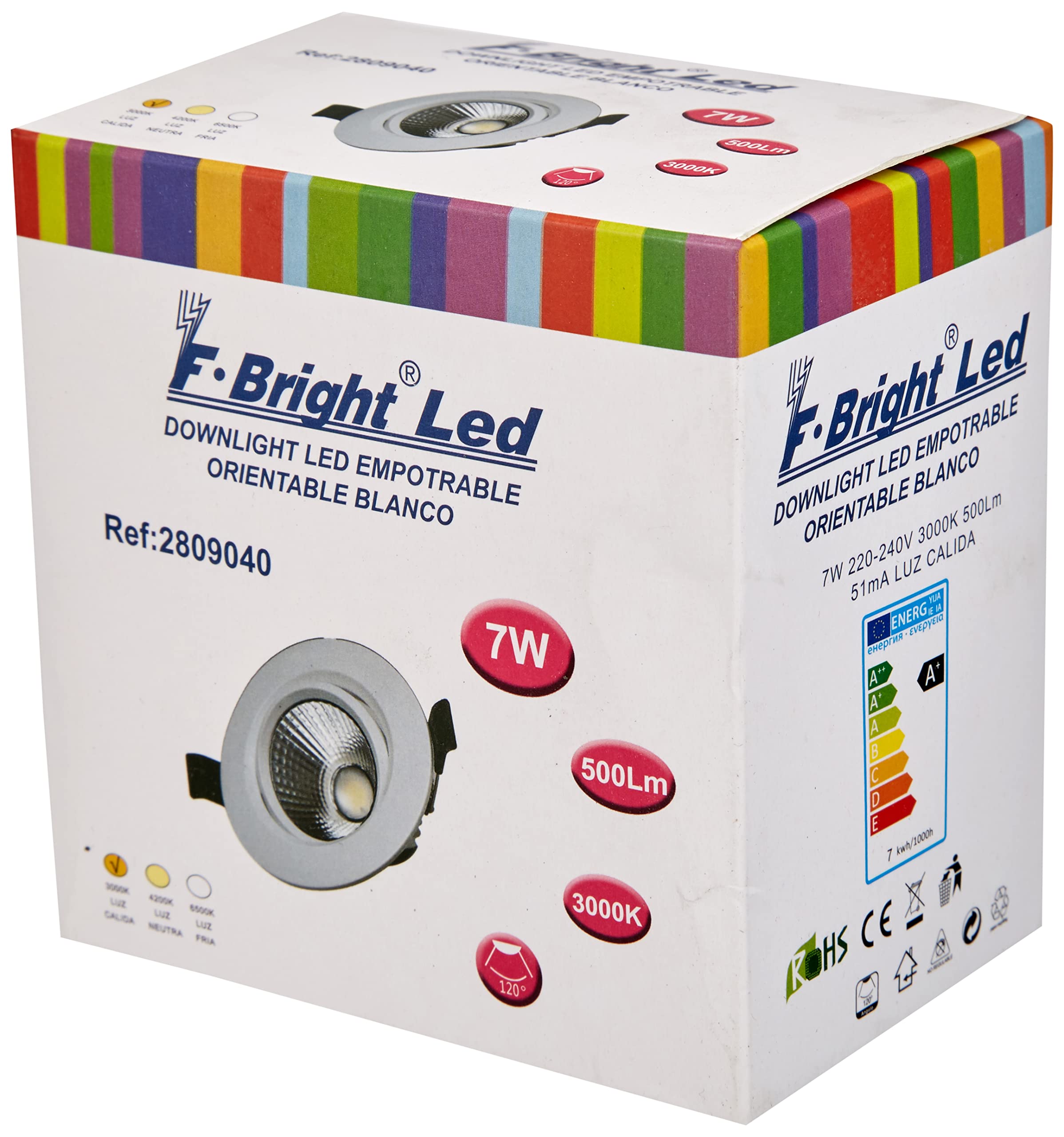 Fbright Led Dwonlight, White