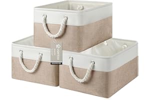 VQRTEXA Large Storage Baskets-Storage Bins for Shelves and Closet Organizing, Foldable Fabric Bin for Home Organization Cloth