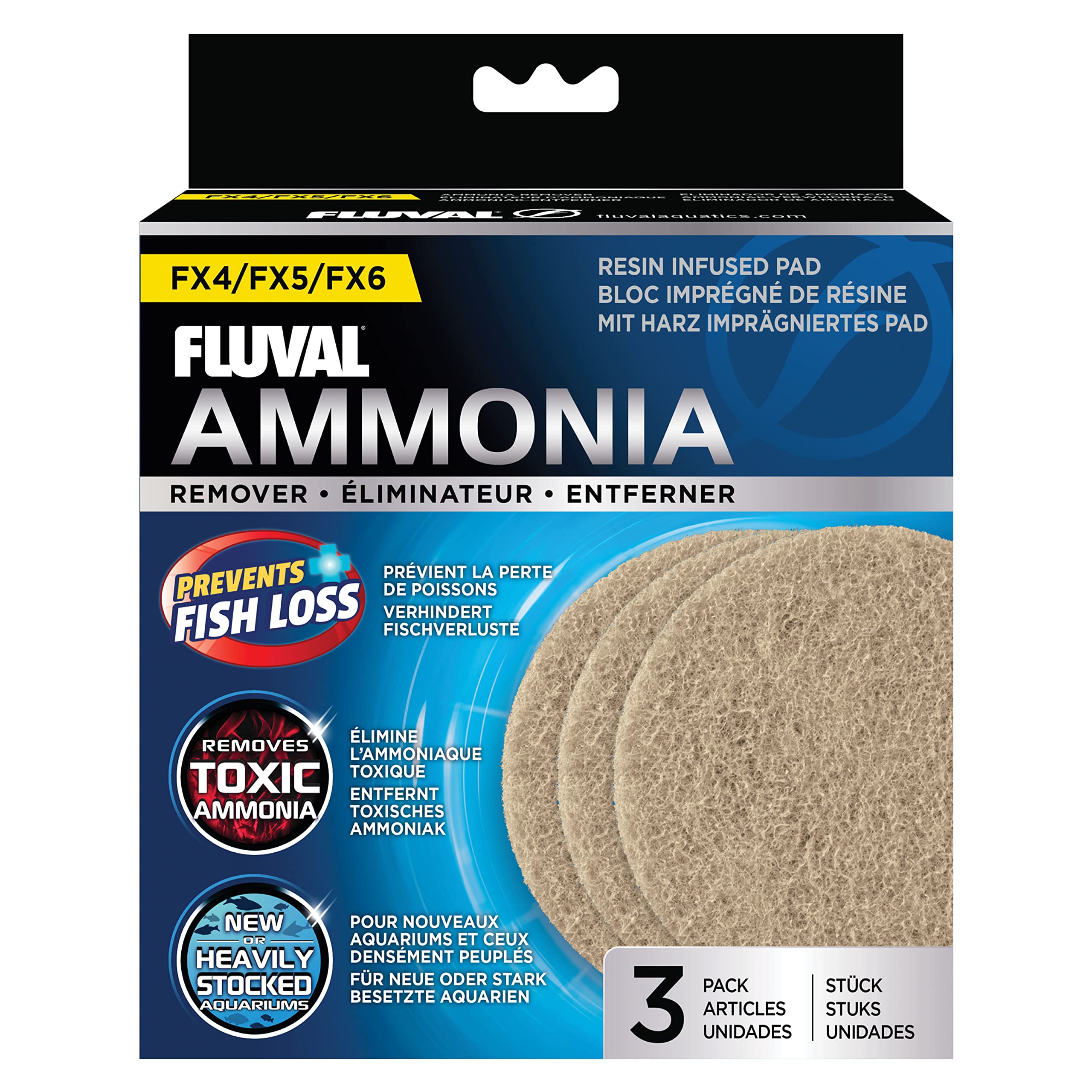 Fluval FX4/FX6 Filter Ammonia Remover Pad, White โ image 1