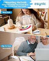 eSynic Magnifying Lamp 5X 10X Glass with Light USB Rechargeable 15 LEDs view 3
