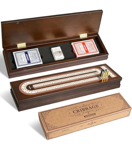 Amazon.com: WE Games Deluxe Cribbage Set - Solid Walnut Wood