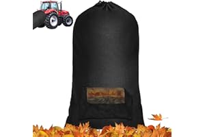 Augisteen Lawn Tractor Leaf Bag Upgraded Lawn Mower Leaf Bag Garden Leaf Grass Catcher Bags 420D Oxford Cloth Leaf Collector Bag for Lawn Mower Tractor Garden Leaf Collection, 78.7 x 51.2 Inch
