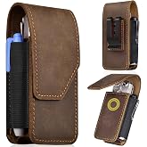 SOGCASE Leather Multitool Sheath Compatible with Leatherman Wave Plus Wingman Surge Rebar Multi Tool Holster with Belt Clip, Dark Brown
