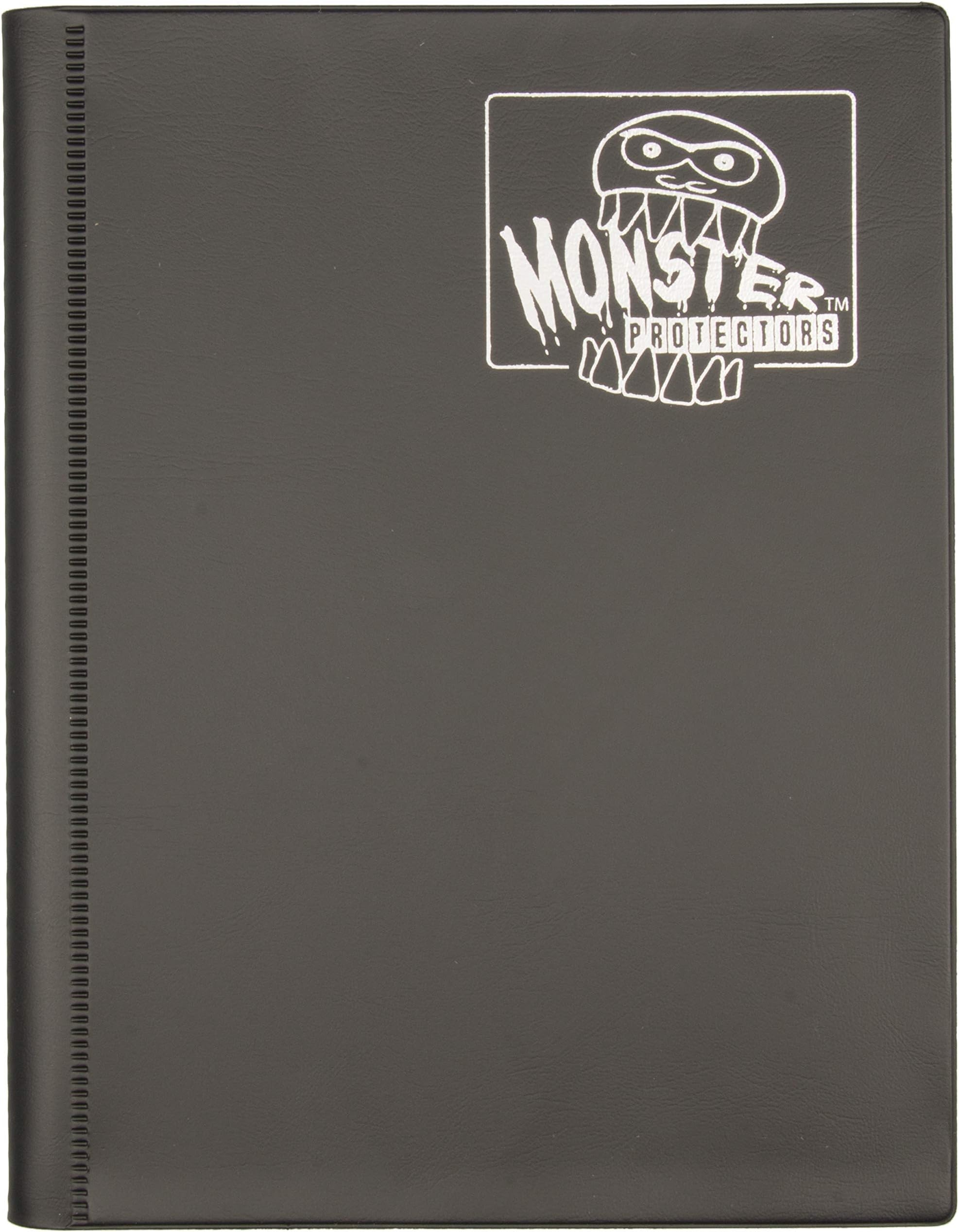 (1) Black 4-Pocket Trading / Gaming Card Binder - Monster Protectors