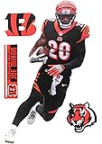 TEAMMATE Joe Mixon FATHEAD Cincinnati Bengals Logo Set Official NFL Vinyl Wall Graphics 17" INCH