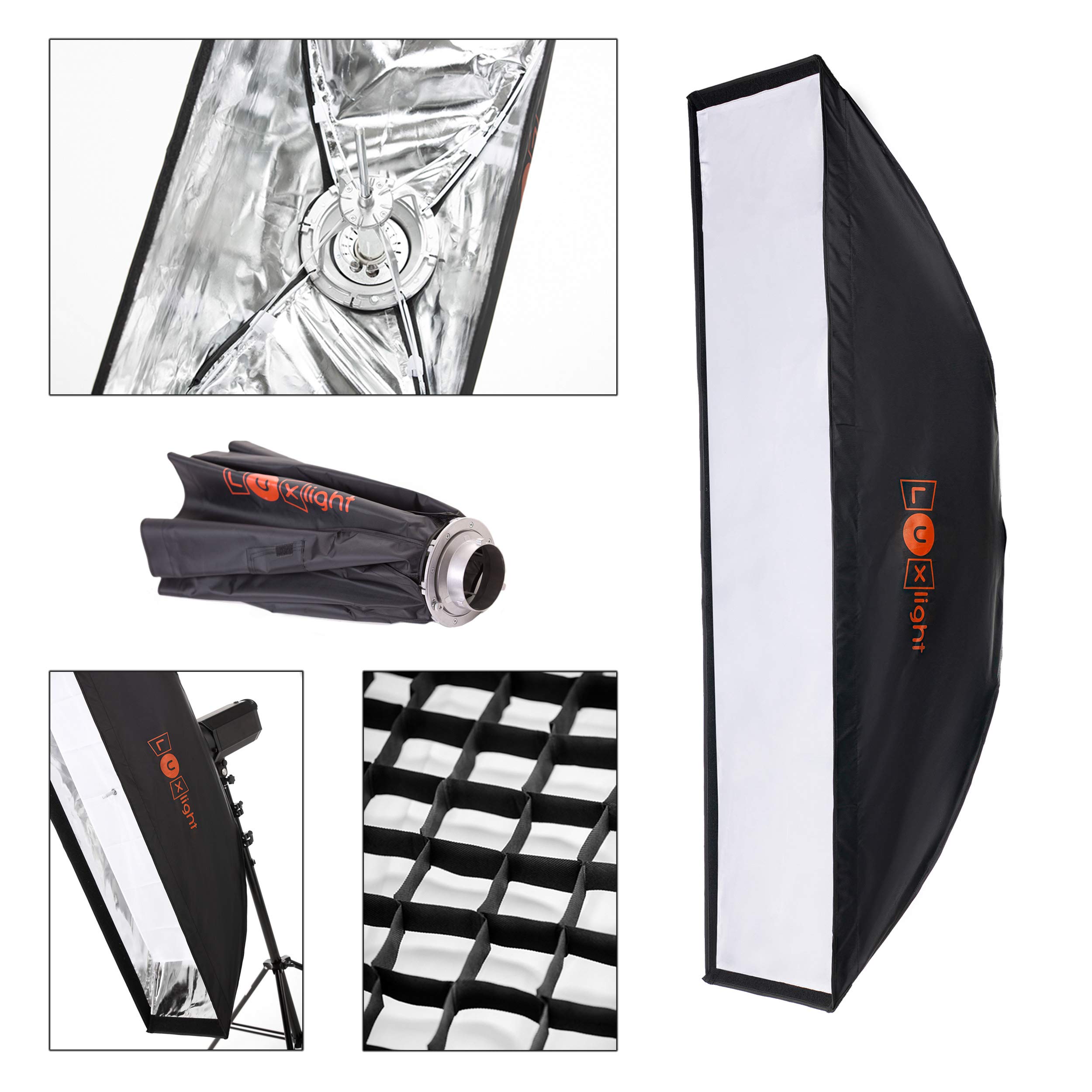 Softbox & Grid | Bowens Mount | LuxLight® | Umbrella Softbox (30x140cm)