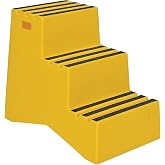 Vestil VST-3-Y Polyethylene 3-Step Step Stool 500 Lb. Capacity Yellow