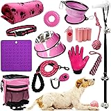Setonware Puppy Starter Kit - Puppy Supplies, Accessories. 23 pc Kit for Puppies has Feeding Bowls, Lick Mat, Training Aids, 