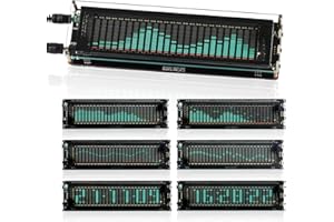 DOUK AUDIO Nobsound VFD Audio Spectrum Analyzer: Sound Level Meter with MIC & Bluetooth Input and Advanced AGC - for Home Audiophiles & Studio Setups (AK2515 PRO V3)