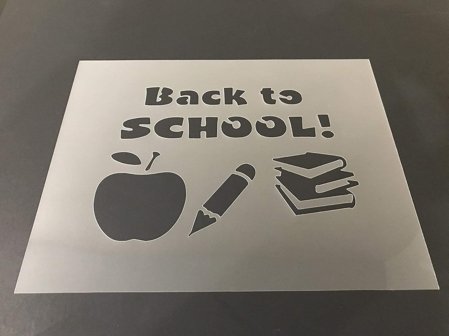 Back To School Stencil 1 Reusable 10 mil Thick 8in x 10