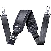 UOZL 59 Inch Shoulder Straps, Soft with Ultra-Thick Fixed Shoulder Pad, Two Way Independently Adjustable Buckle Replacement Straps for Laptop Bag Messenger Bag Tool Bag Luggage,Black