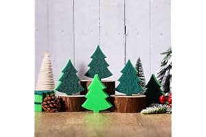 Tioncy 12 Pack Christmas Tree Kitchen Sponges Bulk Dual Sided Scrubber Sponges Dishwashing Non Scratch for Kitchen Accessories Dish Scouring, Green