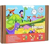 jackinthebox Dinosaur Themed Craft Kit and Educational Toy for Boys and Girls | 3 Craft Projects-in-1 Kit | Great Gift for Kids Aged 5 to 8 Years Old | Learning Stem Toys…