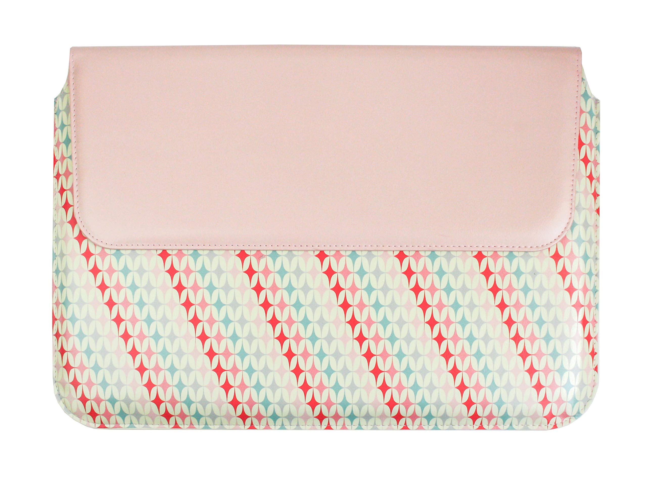 Emartbuy Pink Stars 11.6-14 Inch Premium PU Leather Magnetic Folio Wallet Case Cover Sleeve Compatible with Laptops Listed Below