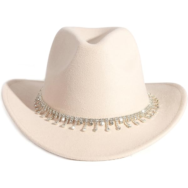 8441 Shiny Rhinestone Women\'s Cowgirl Hat Western Cowboy Retro Panama Amazon.com: WEISUYUUS Womens Rhinestones Cowgirl Hat Glitter  main image 4