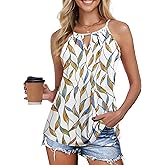 Zeagoo Womens Tank Tops Sleeveless Spaghetti Strap Halter Top Flowy Summer Beach Outfits 2026