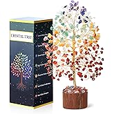 NUKAYAI 7 Chakra Crystal Tree of Life Gifts, Crystals and Healing Stones Crystal Tree Birthday Gift for Women, Feng Shui Meditation Positive Energy Home Decor Spiritual Tree of Life Gifts for Women