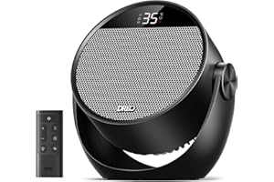 Dreo Space Heater, Portable Electric Heaters with Remote, 60° Adjustable Tilt, Adjustable Thermostat, 3 Heat & 3 Fan Levels, 