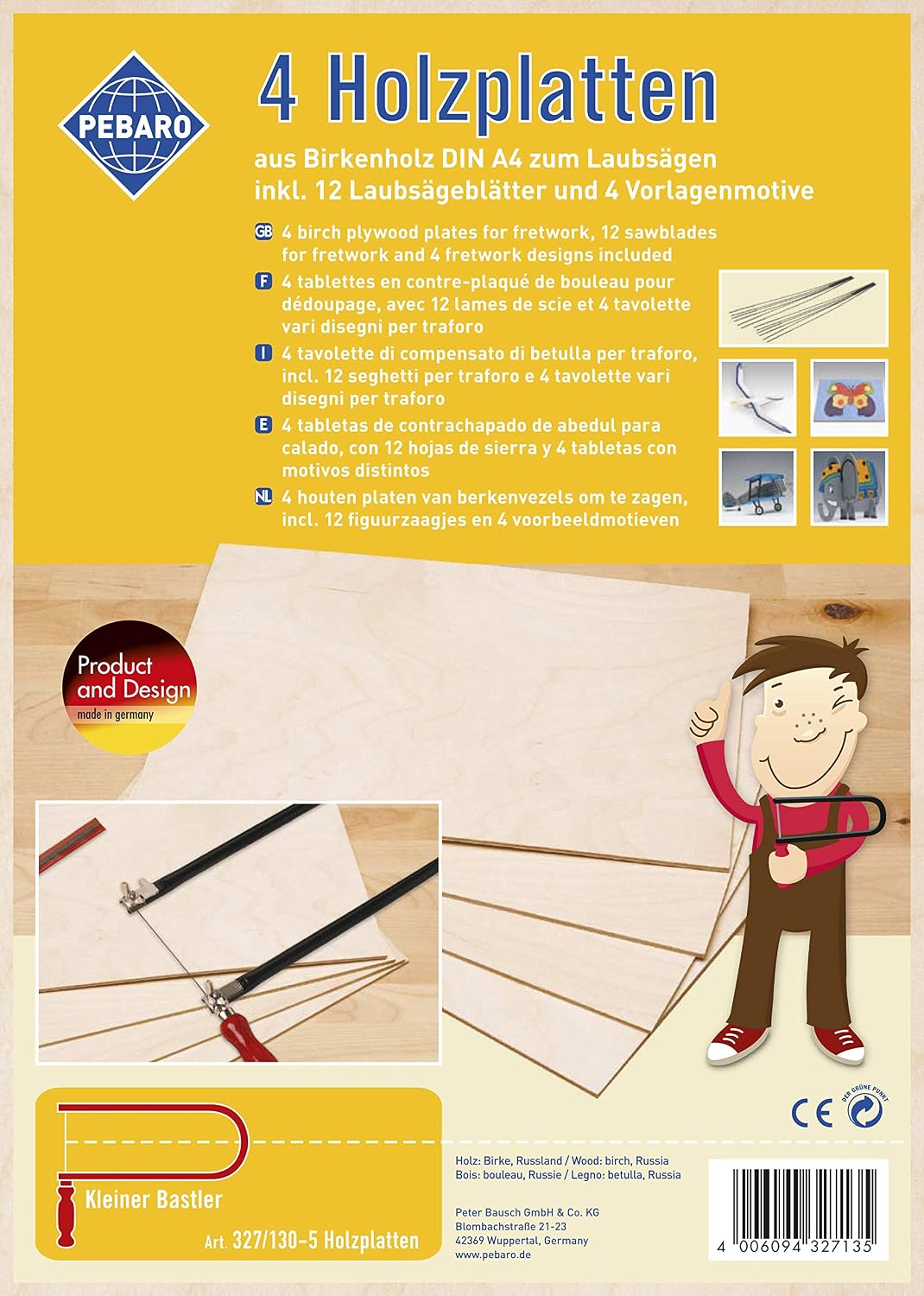 Pebaro 327/130-5 Jigsaw Plywood, White