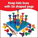 edxeducation Geo Pegs and Peg Board Set 36 Pegs 3 Shapes 6 Colours 18m+ view 6