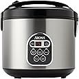 Aroma Housewares 20 Cup Cooked (10 cup uncooked) Digital Rice Cooker, Slow Cooker, Food Steamer, SS Exterior (ARC-150SB)