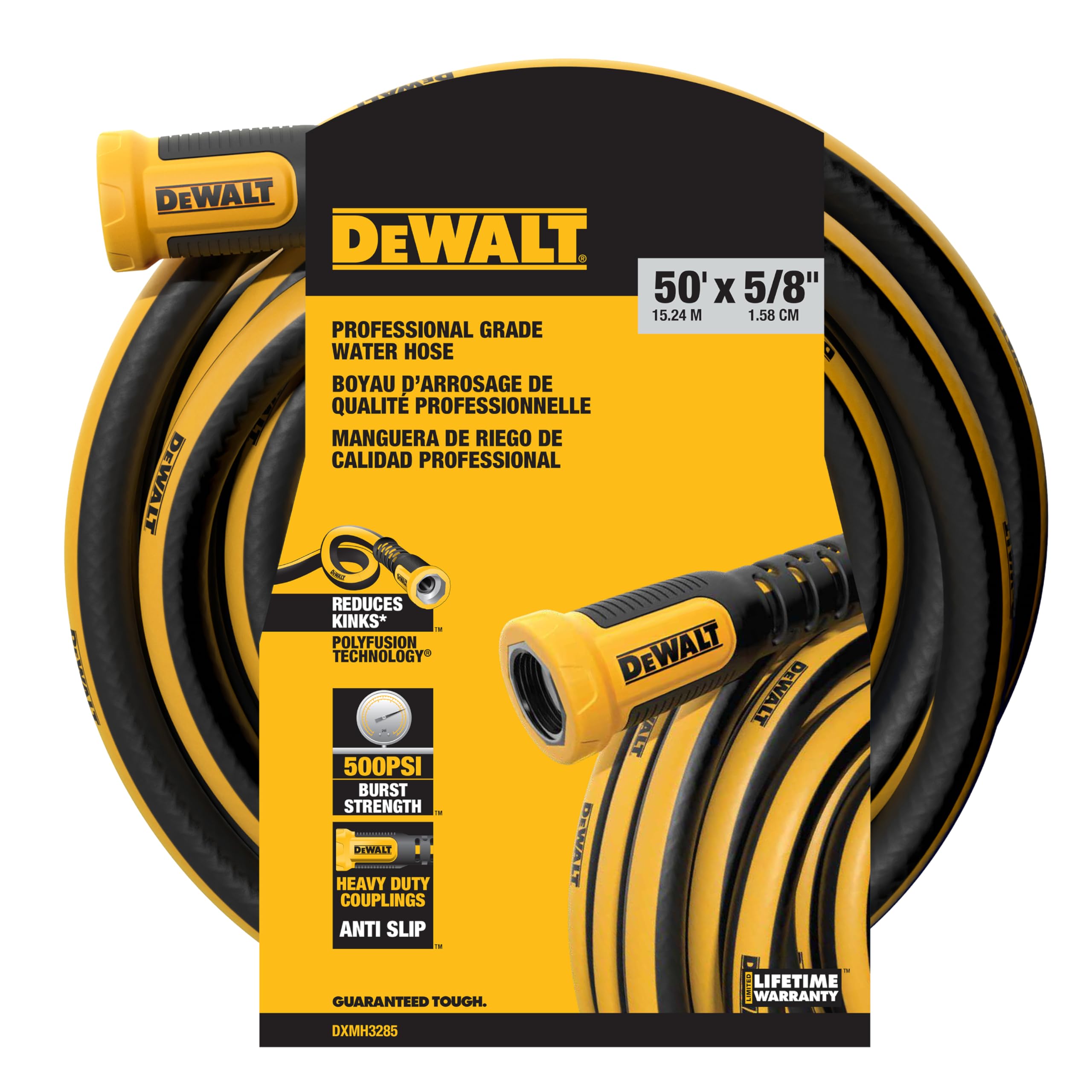Photo 1 of DEWALT Professional Grade Heavy Duty Garden Hose 50 Feet x 5/8 Inch