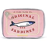 Cessfle Canned Sardines Makeup Bag, Funny Sardine Tin Fish Cosmetic Bag, Creative Cute Makeup Bag Kawaii Pencil Case Pouch, Coquette Make up Pouch for Women