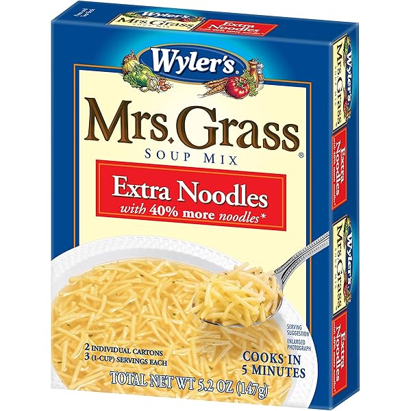 WYLER’S MRS. GRASS EXTRA NOODLES SOUP MIX, 5.2 OZ BOX