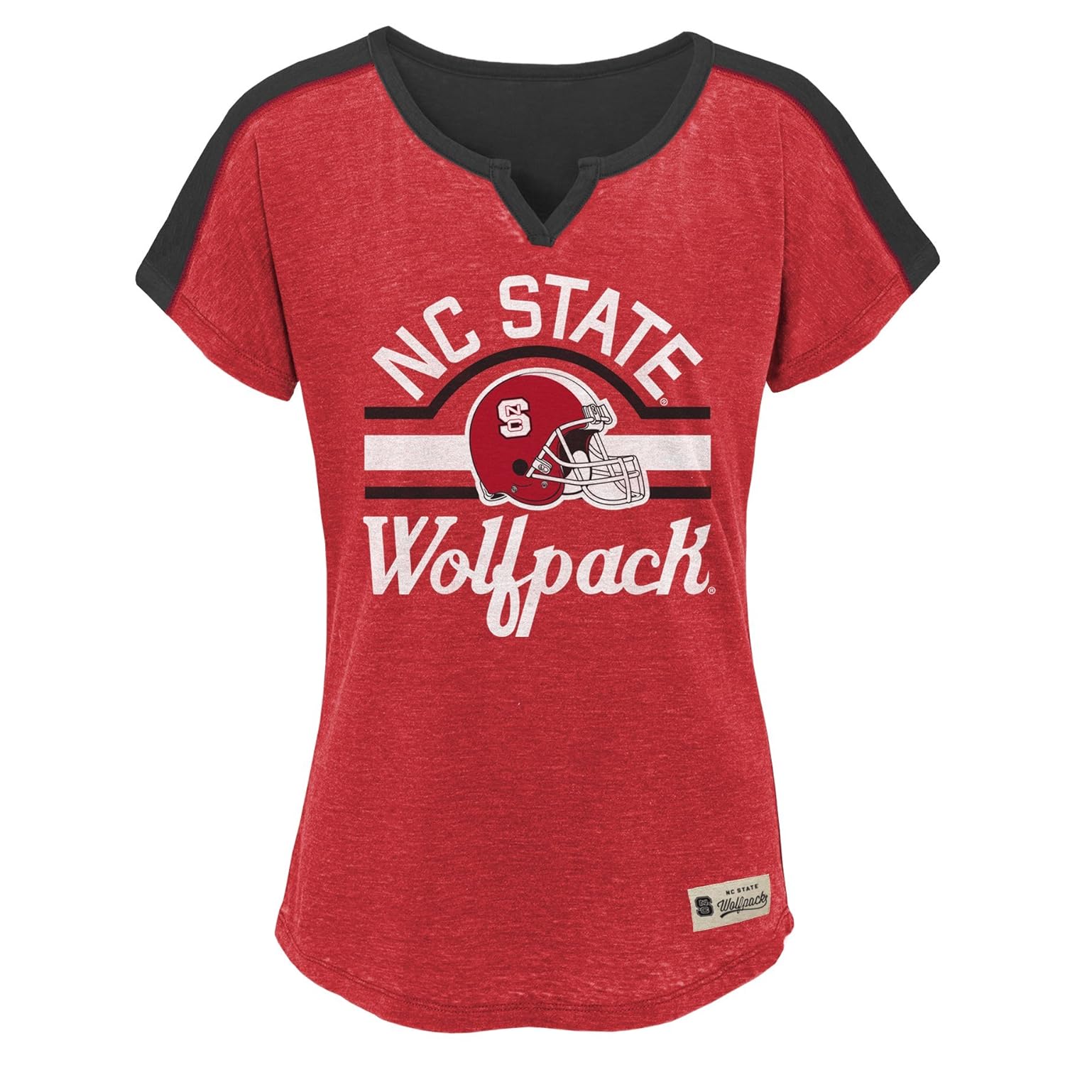 NCAA by Outerstuff NCAA North Carolina State Wolfpack Youth Girls Tribute Raglan Football Tee 10 ...