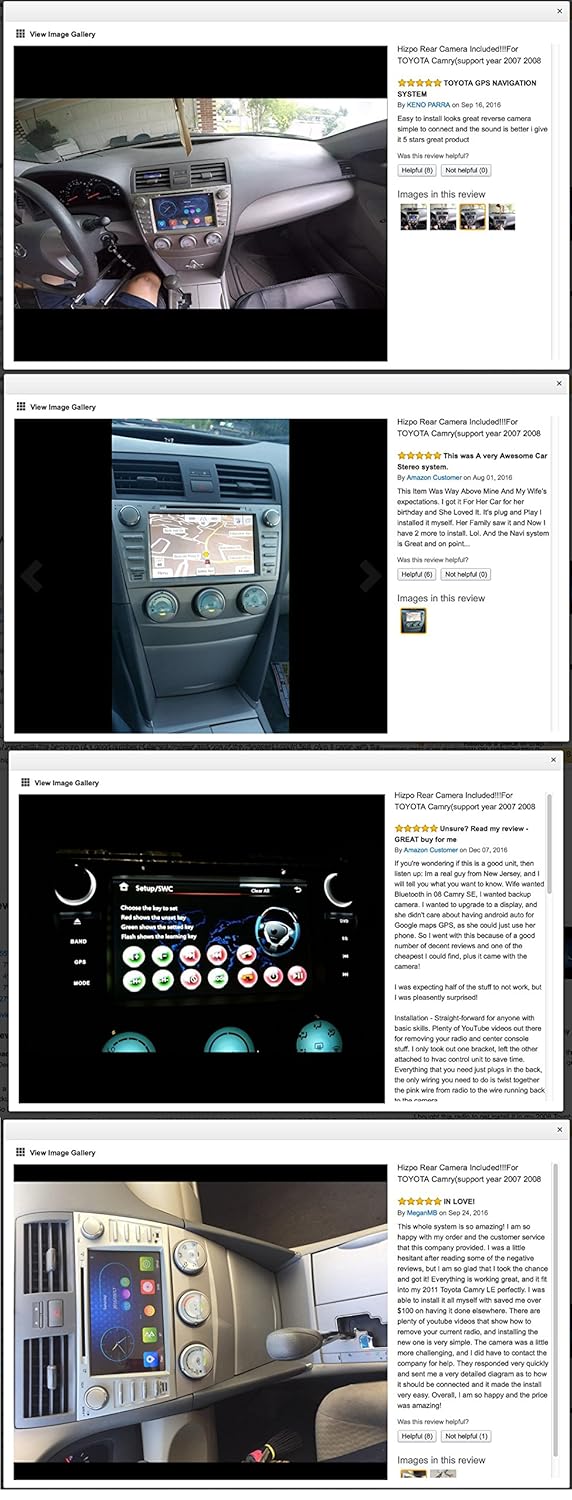 Amazon.com: hizpo Rear Camera Included for Toyota Camry 2007 2008 2009 2010  2011 8 inch Indash CAR DVD Player GPS Navigation Navi iPod Bluetooth HD ...