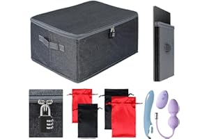 Turesmith Locking Storage Box for Sex Toys | Portable Ditty Travel Box | Discreet Adult Toy Organizer Case with Combination L