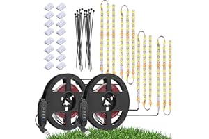 Grow Light Strip Waterproof Grow Lights for Indoor Plants Full Spectrum Plant Grow Lights Indoor with Auto ON/Off Timer White