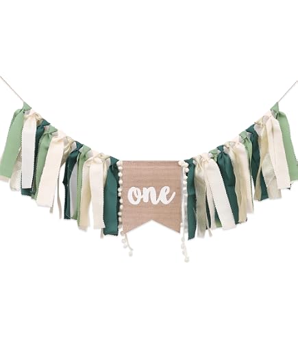 Handmade Boho 1st Birthday High Chair Banner - Party Decoration For Girl Baby Shower & Kids Room Wall Hanging