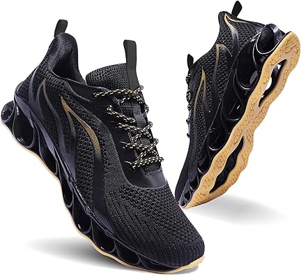 black and gold mens tennis shoes