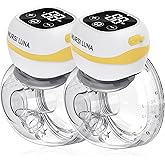 Nursi Luna Breast Pump Hands Free, Wearable Breast Pump with 3 Modes & 9 Levels, Portable Wireless Electric Breast Pumps