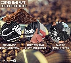 Ultimate Coffee Bar Mat for Countertop, Large 18x12