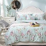 Amazon.com: SUPERB COTTON FULL PINK BLUE ROSE FLORAL