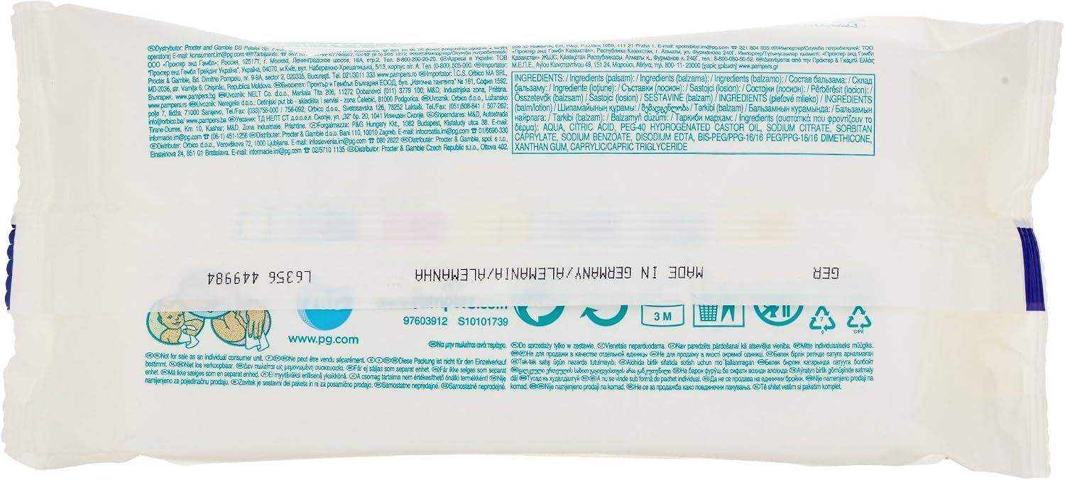 Pampers New Baby Wipes 12 Packs of 50 Wipes, 600 Baby Wet Wipes, Unscented, Helps Protect from Skin Irritation - Image 3
