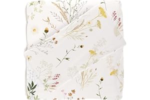 POBIBABY Pobi Baby - Premium Twin Fitted Sheet, Flat Sheet with Pillow case - Ultra-Soft Cotton Blend, Stylish Floral Pattern, Deep Pockets - Twins Sheets - 3 PC (Wildflower)