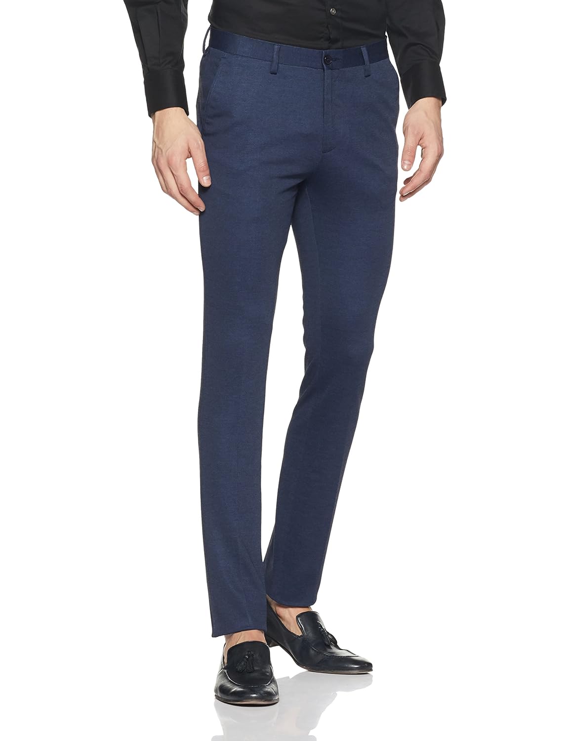 arrow new york men's pleat-front poly viscose formal trousers