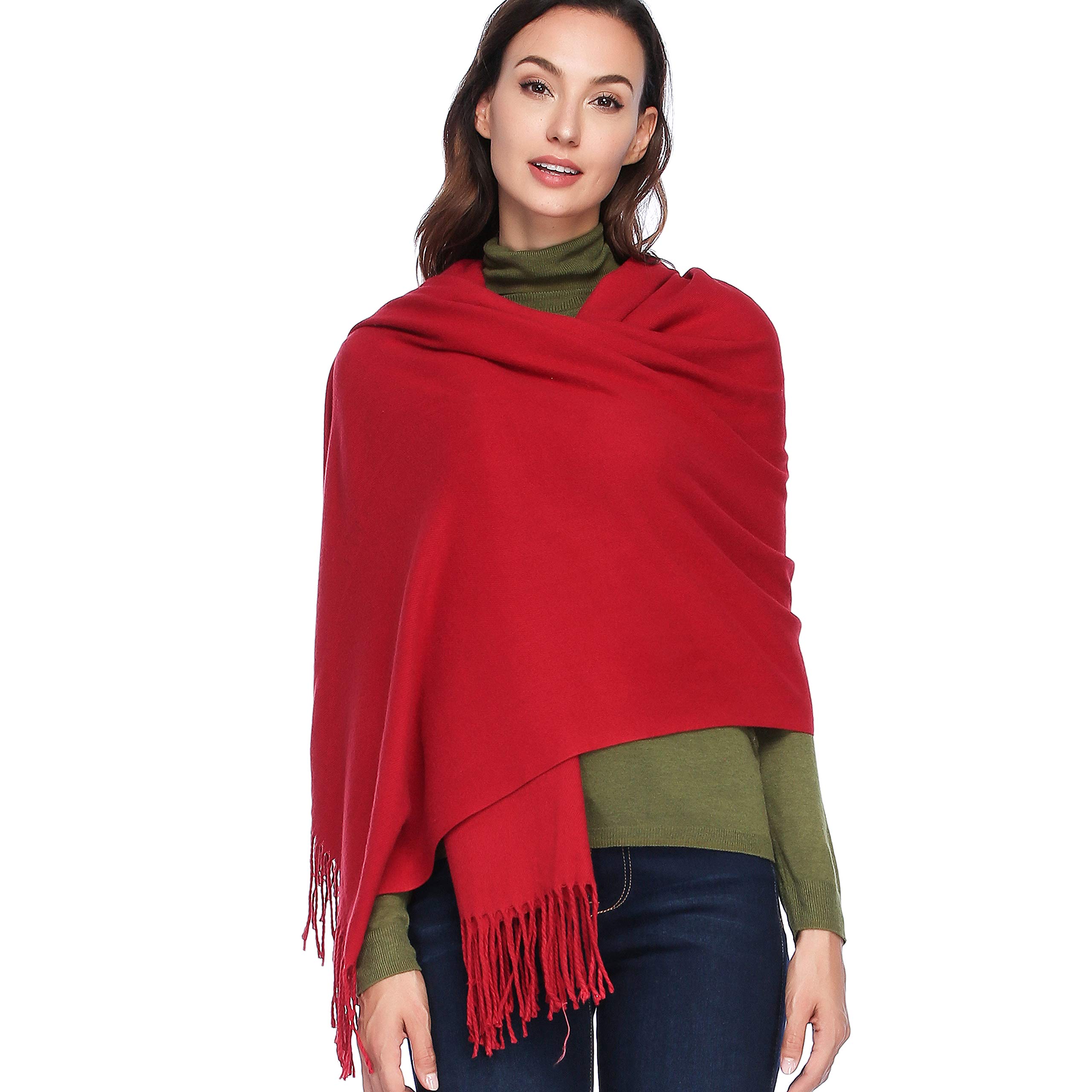 Photo 1 of HOYAYO Wool Shawl Wraps - Extra Large Thick Soft Pashmina Scarf
