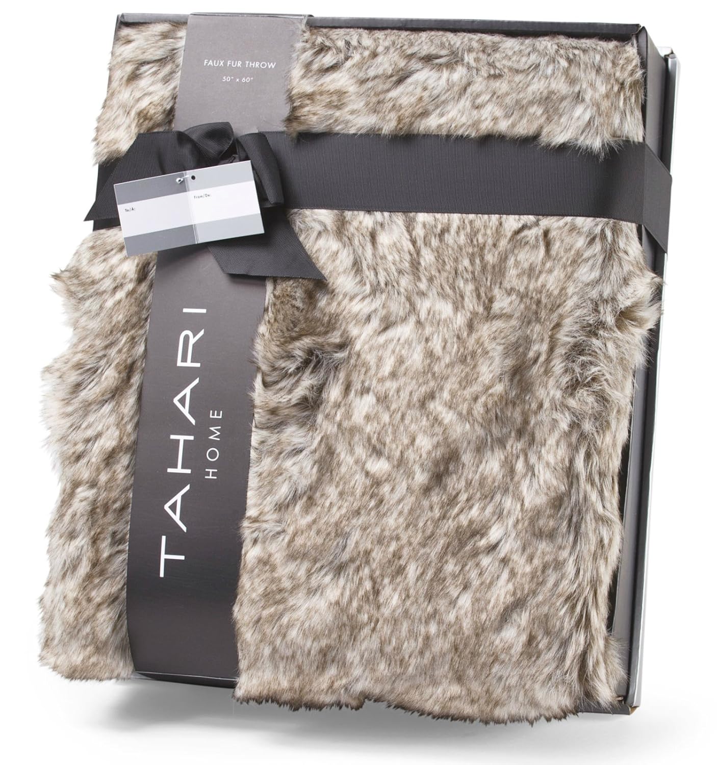 Tahari Home Mink Faux Fur Throw 2025