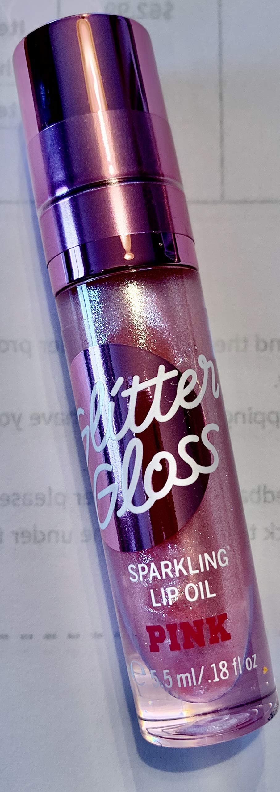 DISCONTINUED - VICTORIA SECRET HIGH SHINE GLITTER GLOSS WITH COCONUT OIL LIP - FRUIT PUNCH GLOSS - SOLD OUT (PINK GLITTER)